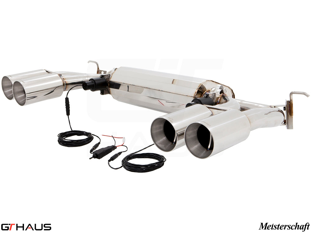 Premium exhaust system for BMW F85 X5M SAV, featuring quad tips and electronic valve control for enhanced performance.