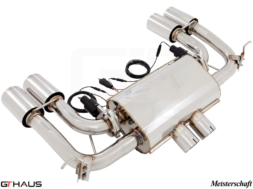 Premium exhaust system for BMW F85 X5M SAV, featuring T304 stainless steel and electronic valve control for enhanced performance.