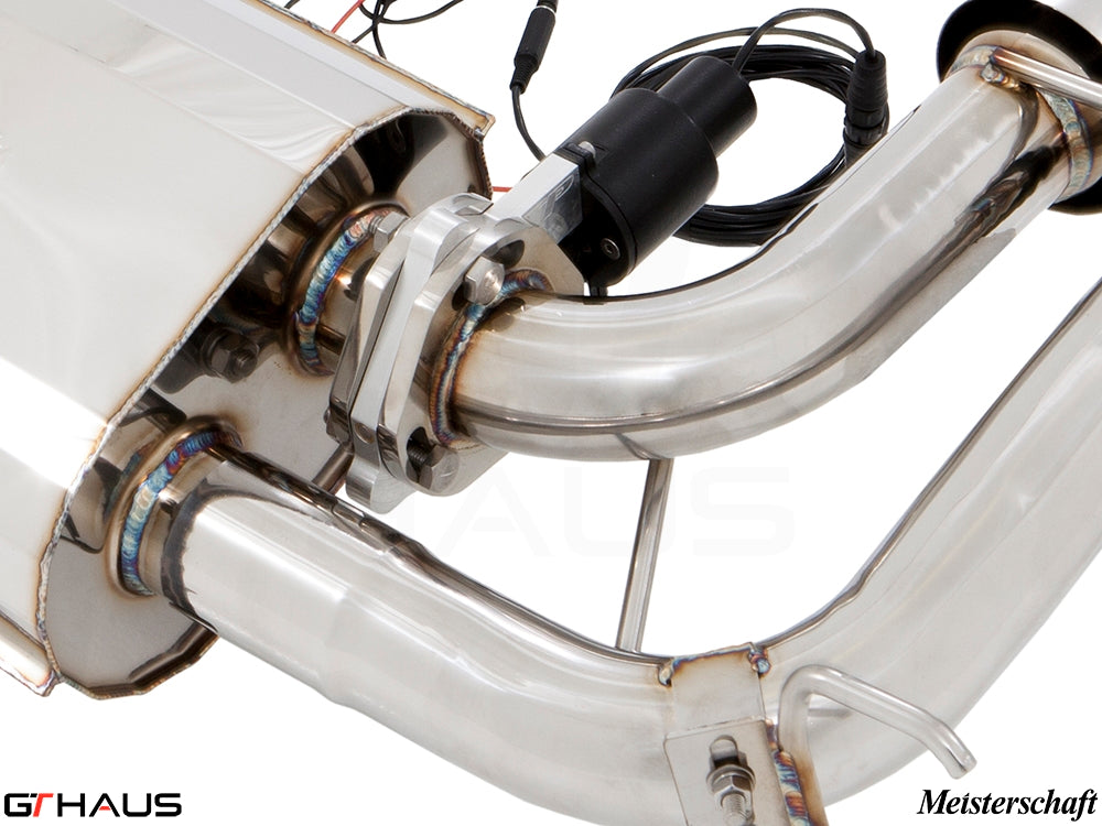 Premium exhaust system for BMW F85 X5M, featuring stainless steel construction and electronic valve control for enhanced performance.