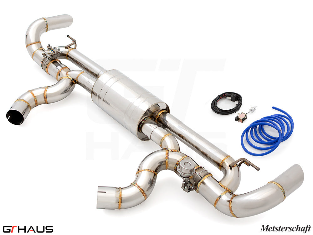 Premium performance exhaust system for BMW G05 X5 SAV 40ix, featuring stainless steel construction and electronic valve control.