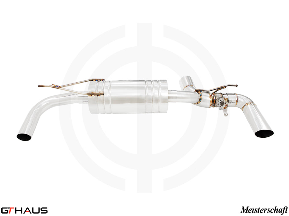 Premium exhaust system for BMW G11/G12 740i/Li I-6 (B58) 2016-2019, featuring stainless steel construction and electronic valve control.