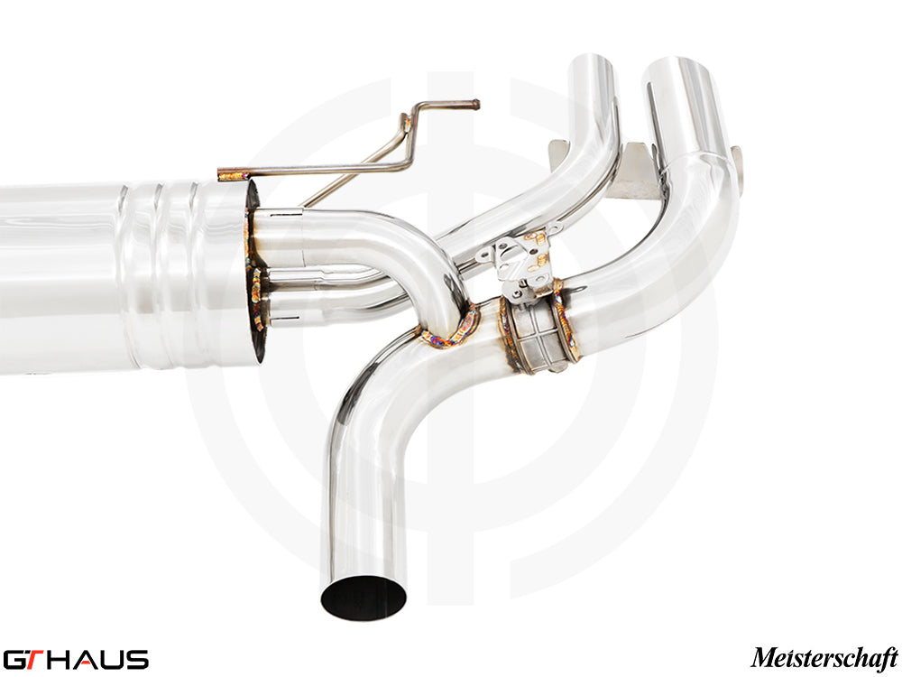 Premium exhaust system for BMW G11/G12 7 Series Alpina B7 Bi-turbo V8, featuring stainless steel construction and electronic valve control.