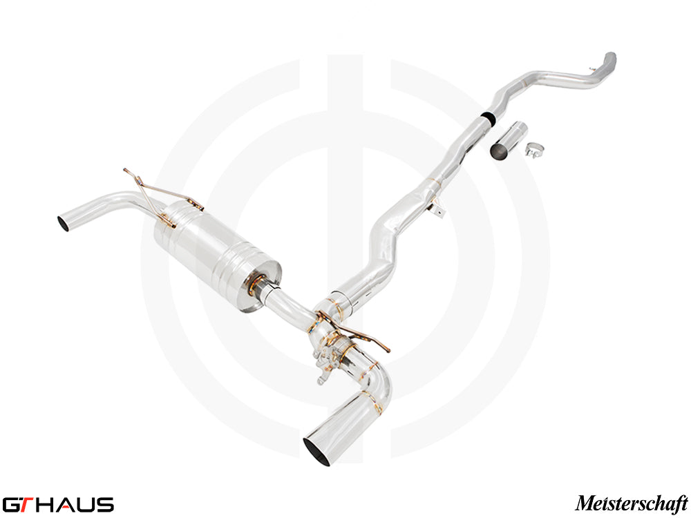 Premium exhaust system for BMW G11/G12 7 Series 740i I-6 (B58) 2019+, featuring stainless steel construction and valve control.