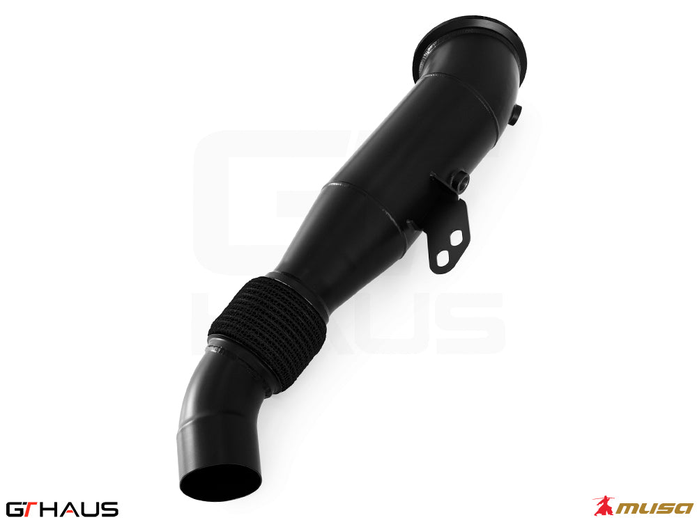 BMW G20 3 Series 340i/xi/M340i 2023+ down pipe with OBD2 and 400 CEL sport cats for enhanced performance.