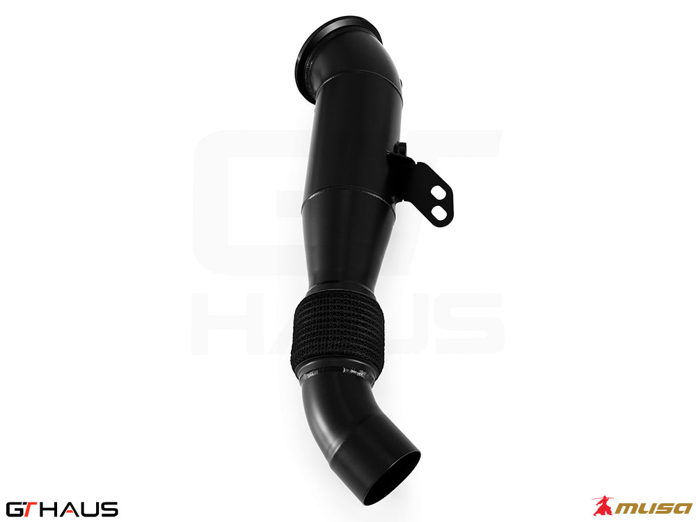 BMW G20 3 Series 340i/xi/M340i 2023+ down pipe with OBD2 and 400 CEL sport cats, designed for enhanced performance.