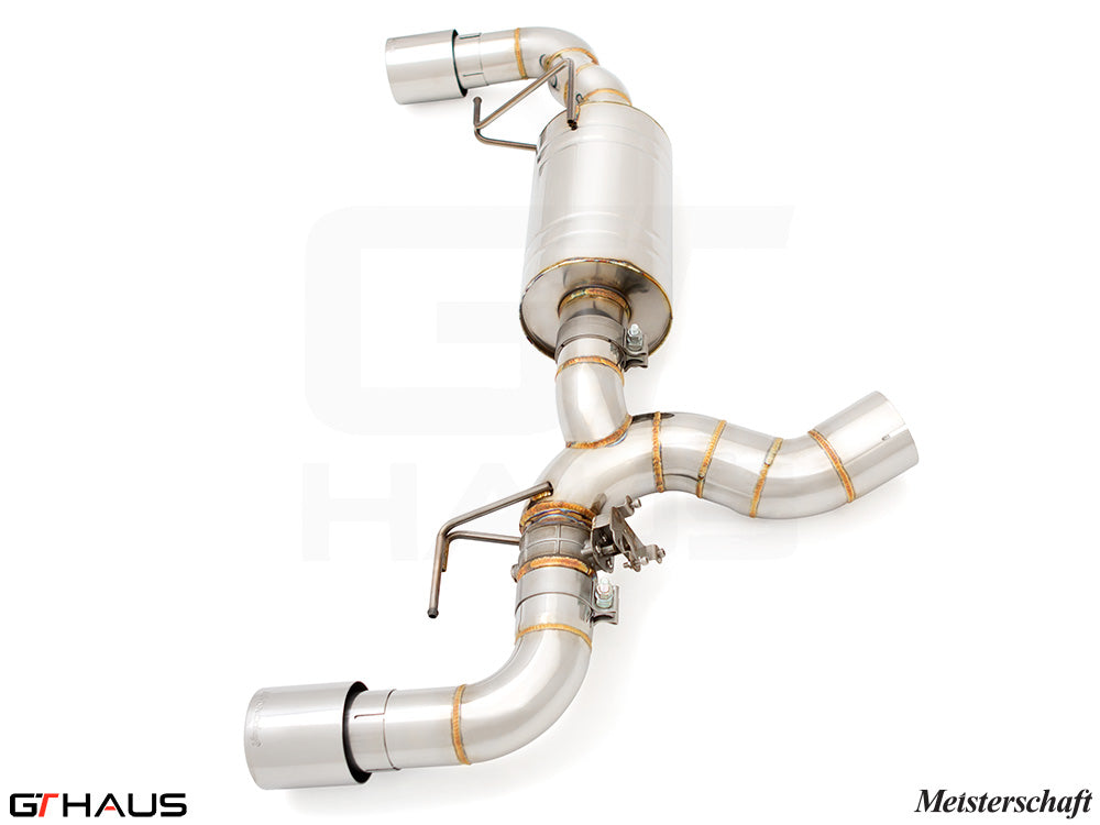 Premium exhaust system for BMW G20 3 Series 320i/330i/xi LCI I-4, featuring stainless steel construction and electronic valve control.