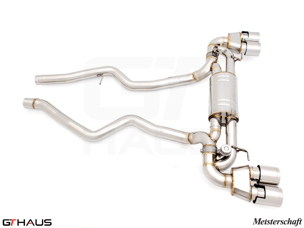 Premium performance exhaust system for BMW G20 3 Series 340i/xi/M340i LCI I-6 (B58) featuring stainless steel construction.