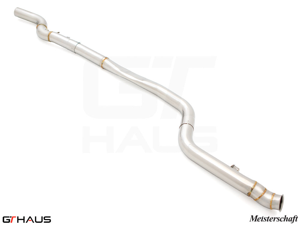 Full cat-back LSR mid resonator delete pipes for BMW G26 4 Series Gran Coupe 420i/430i/xi I-4 B48 model, 2022+.