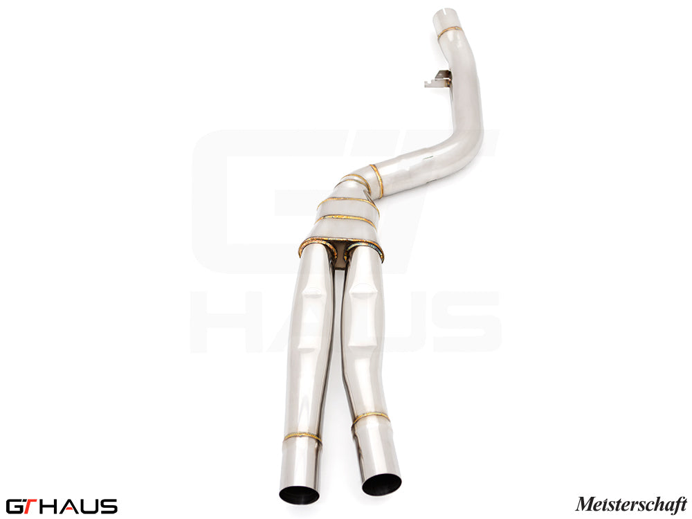 Full cat-back LSR mid resonator delete pipes for BMW G26 4 Series Gran Coupe 440i/xi/M440i, designed for B58 model.