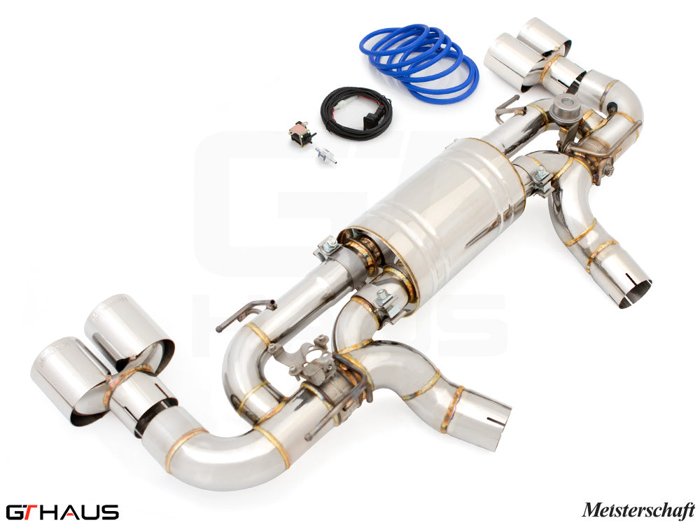 Premium performance exhaust system for BMW G29 Z4 Series sDrive M40i, featuring stainless steel construction and electronic valve control.