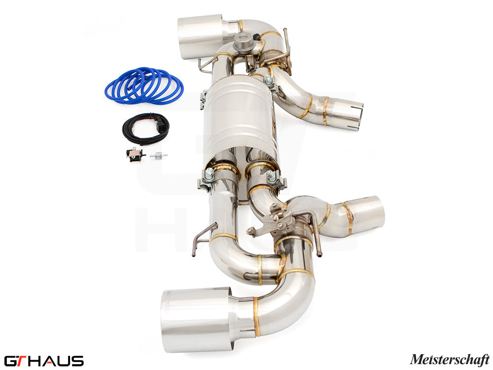 Premium exhaust system for BMW G42 2 Series 240i/xi/M240i featuring stainless steel construction and electronic valve control.