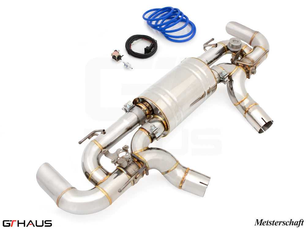 Premium exhaust system for BMW G42 2 Series 240i/xi/M240i with I-6 B58 engine, featuring stainless steel construction and electronic valve control.
