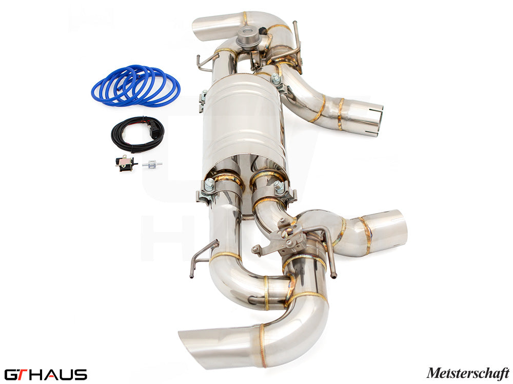 Premium exhaust system for BMW G42 2 Series 240i/xi/M240i with I-6 B58 engine, featuring stainless steel construction.