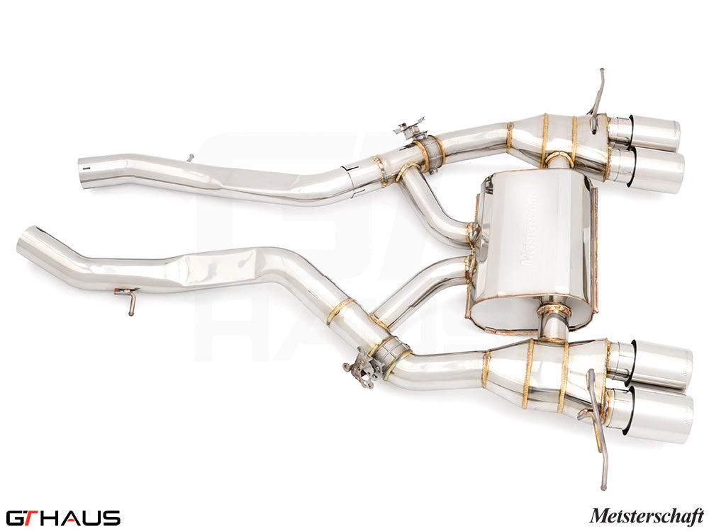 Premium exhaust system for BMW G87 M2/M2 Competition, featuring T304 stainless steel and electronic valve control.