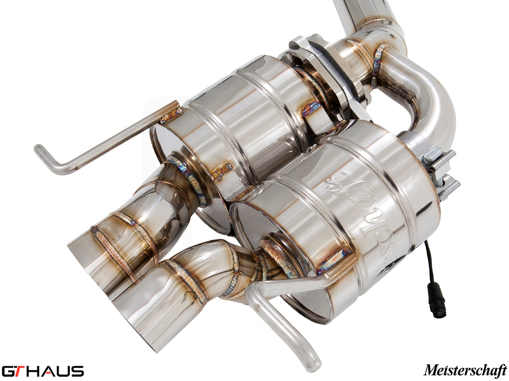 Premium exhaust system for Bentley Continental GT, featuring stainless steel construction and electronic valve control.