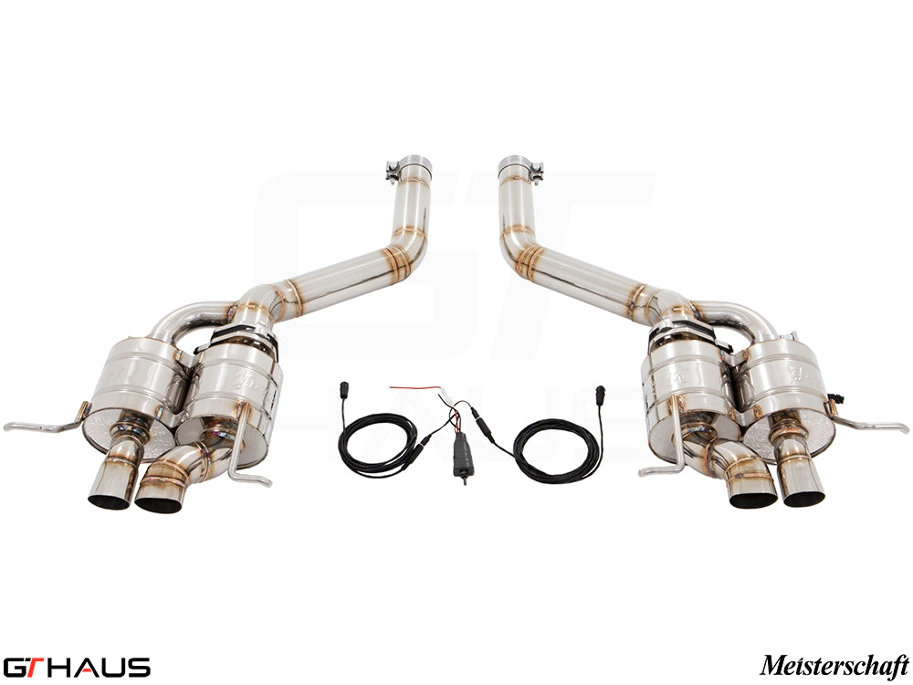 Premium performance exhaust system for Bentley Continental GT GT Speed, featuring stainless steel construction and electronic valve control.