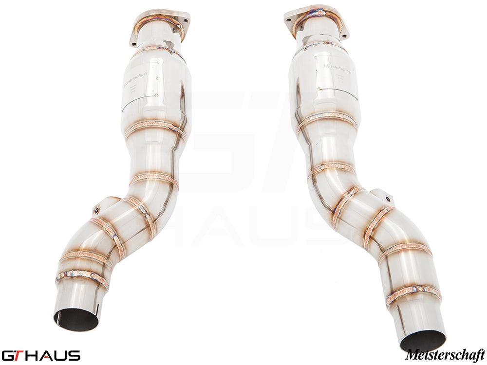 Premium SR pipe for Ferrari F599 GTB/GTO 2006-2012, removes secondary cat-converters for enhanced performance.