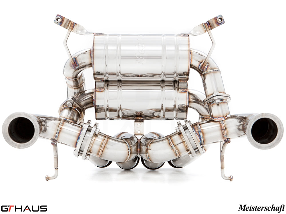 Premium Meisterschaft exhaust system for Lamborghini Aventador LP700/720/750-4 Coupe, featuring stainless steel construction.