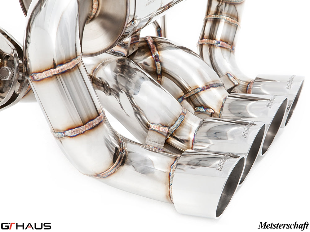 Premium stainless steel exhaust system for Lamborghini Aventador LP700/720/750-4, showcasing precision welding and design.