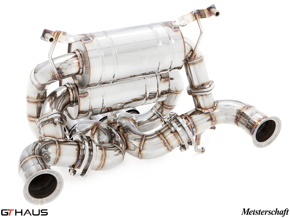 Premium Meisterschaft exhaust system for Lamborghini Aventador LP700/720/750-4, featuring stainless steel construction.