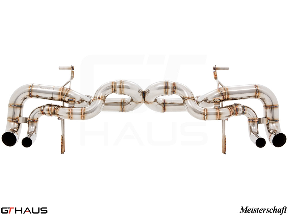 Premium performance exhaust system for Lamborghini Gallardo V10 LP550/560/570, featuring stainless steel construction and precision design.