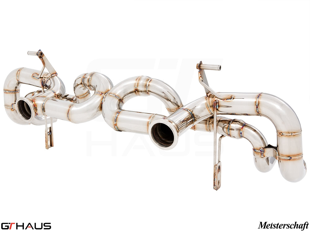 Premium performance exhaust system for Lamborghini Gallardo V10 LP550/560/570, featuring stainless steel construction.