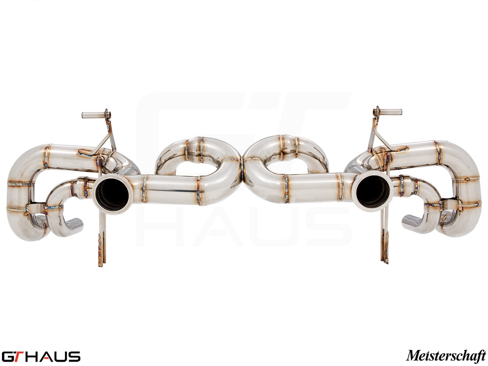 Premium performance exhaust system for Lamborghini Gallardo V10 LP550/560/570, featuring stainless steel construction.