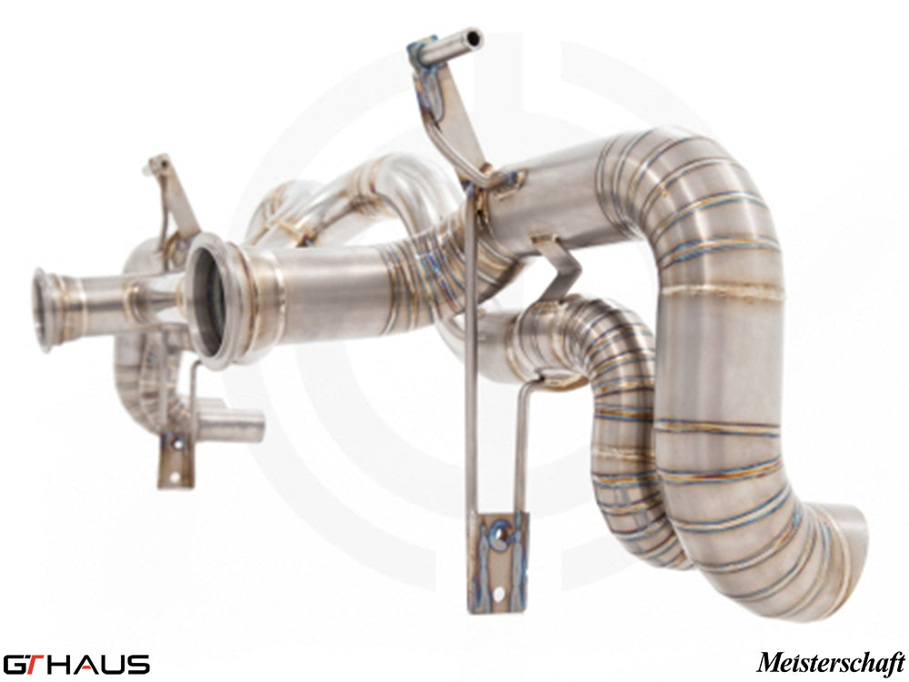 Premium performance exhaust system for Lamborghini Gallardo V10 LP550/560/570, featuring stainless steel construction.