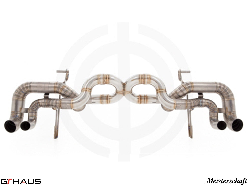 Premium performance exhaust system for Lamborghini Gallardo V10 LP550/560/570, featuring stainless steel construction.