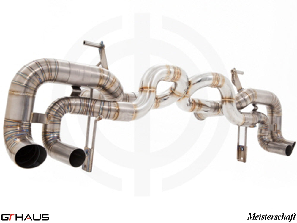 Premium performance exhaust system for Lamborghini Gallardo V10 LP550/560/570, featuring stainless steel construction.