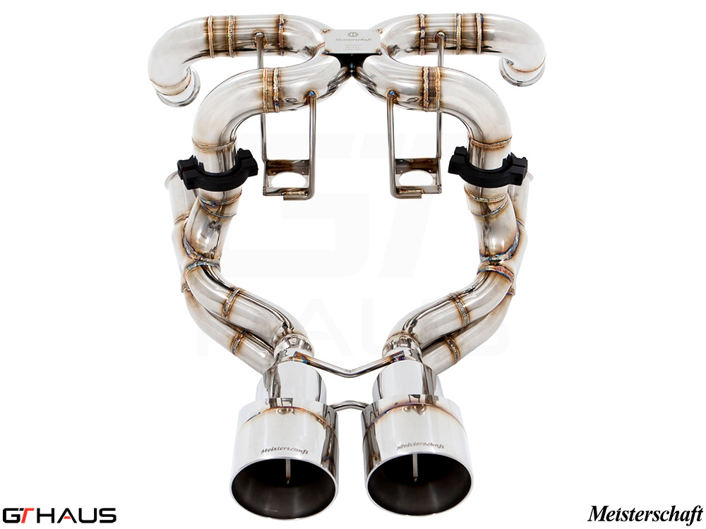 Premium exhaust system for Lamborghini Murcielago LP640 V12, featuring high-performance stainless steel construction.