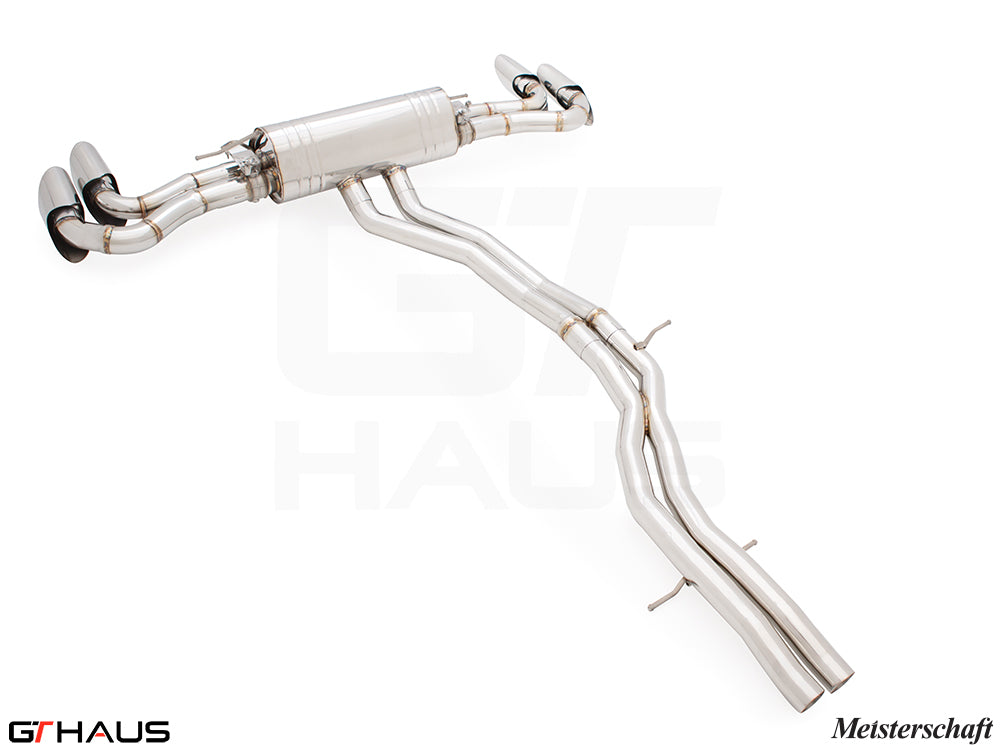 Premium exhaust system for Lamborghini URUS V8 4.0T, featuring stainless steel construction and dual tips.
