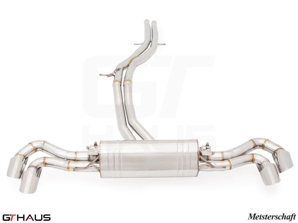 Premium Meisterschaft exhaust system for Lamborghini URUS V8 4.0T, featuring stainless steel construction and enhanced performance.