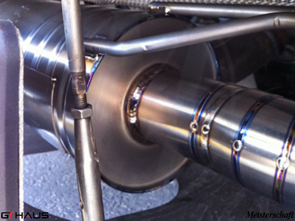 Premium exhaust system for Lotus Elise/Exige SC, showcasing high-quality craftsmanship and stainless steel design.