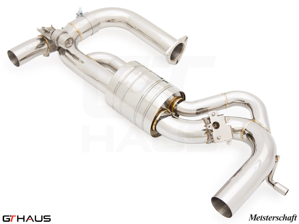 Premium stainless steel exhaust system for Lotus Emira V6 3.0 SC, designed for enhanced performance and sound.