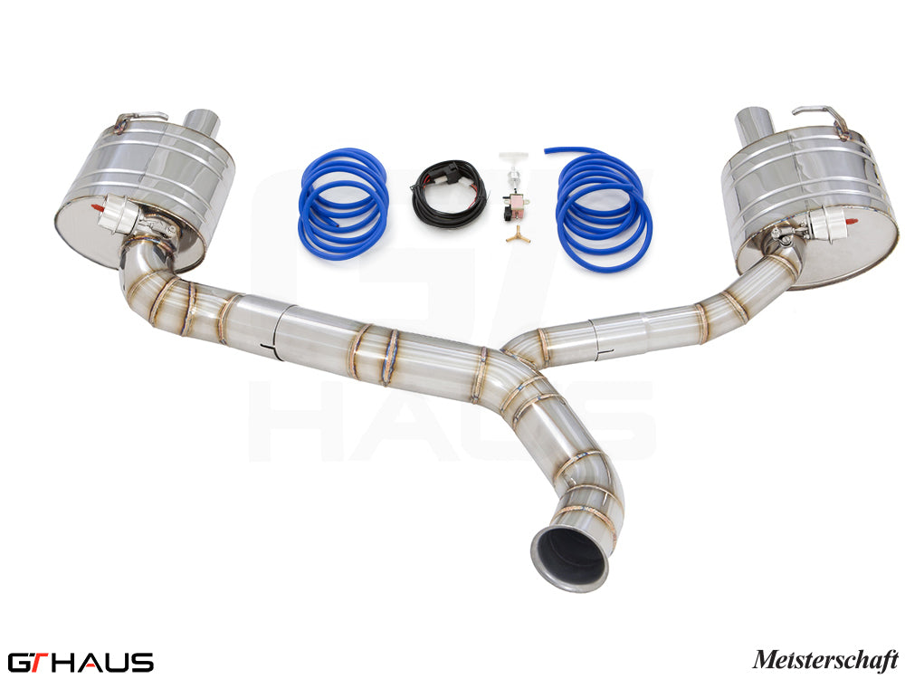 Premium exhaust system for Mercedes-Benz A205 C-convertible C400/450/43 AMG, featuring stainless steel construction and valve control.