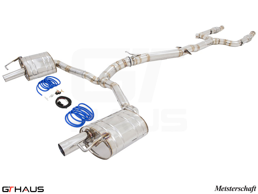 Premium stainless steel exhaust system for Mercedes-Benz A205 C-convertible C400/450/43 AMG, enhancing performance and sound.