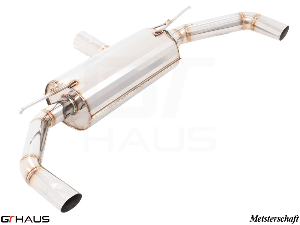 Premium stainless steel exhaust system for Mercedes-Benz C117 CLA 45 AMG, enhancing performance and sound.