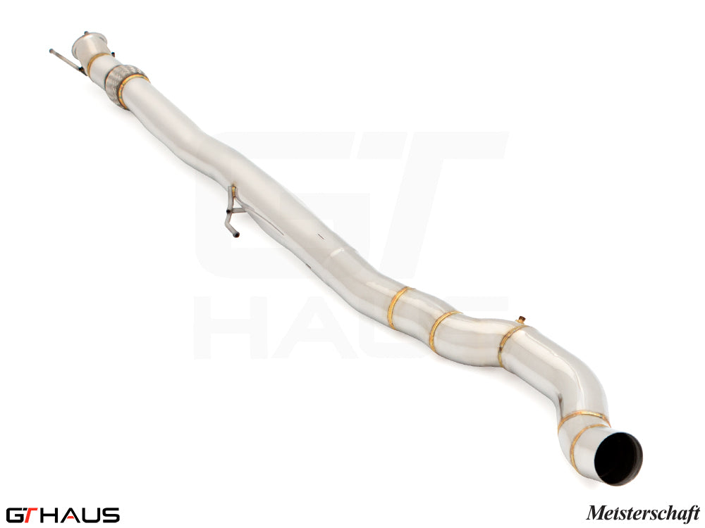 Premium stainless steel cat-back LSR pipes for 2020+ Mercedes-Benz CLA 45 AMG, enhancing performance and sound.