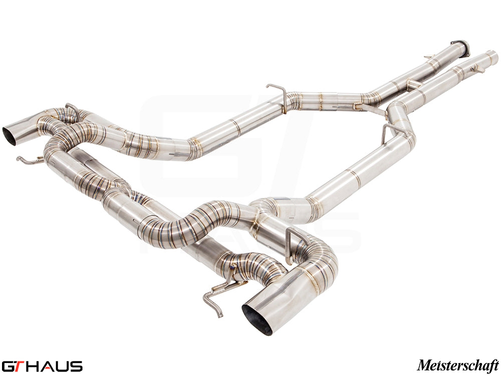 Premium stainless steel exhaust system for Mercedes-Benz C197 SLS Coupe/Roadster, enhancing performance and sound.