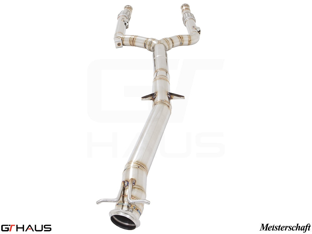 Premium cat-back exhaust pipes for 2017-2023 Mercedes-Benz C43 C-Coupe, enhancing performance and sound.