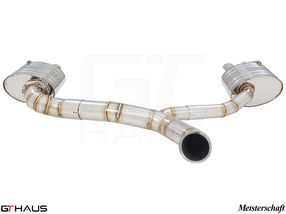 Premium exhaust system for Mercedes-Benz C205 C-Coupe C43 AMG, featuring stainless steel construction and performance design.