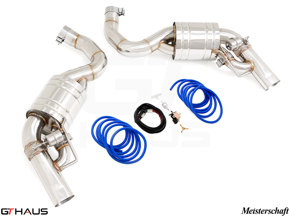 Premium exhaust system for Mercedes-Benz C217 S-Class Coupe S550/S560, featuring stainless steel construction and electronic valve control.