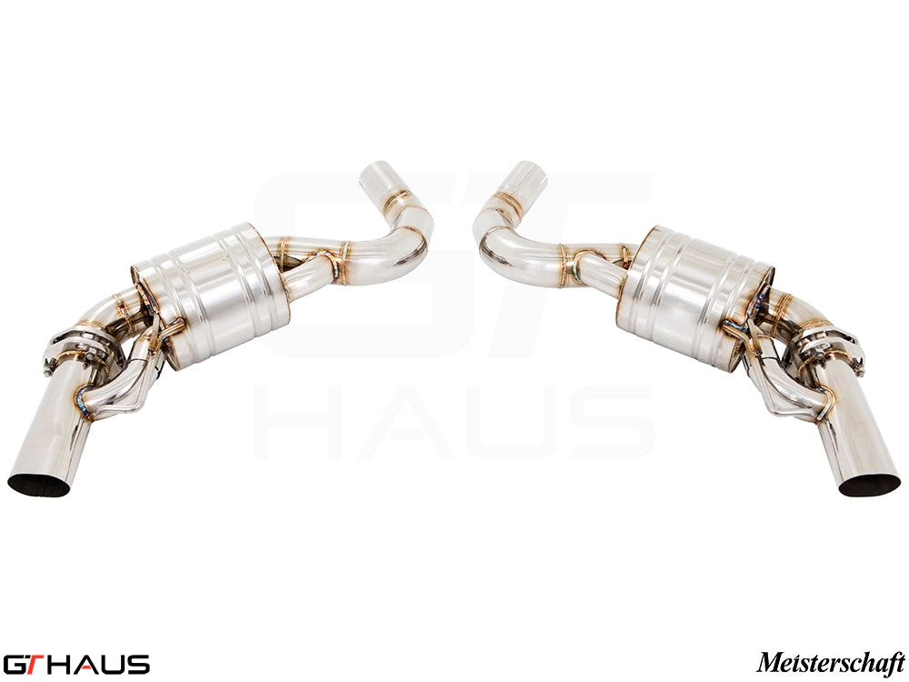 Premium exhaust system for Mercedes-Benz C217 S-Class Coupe S550/S560 featuring polished stainless steel construction.