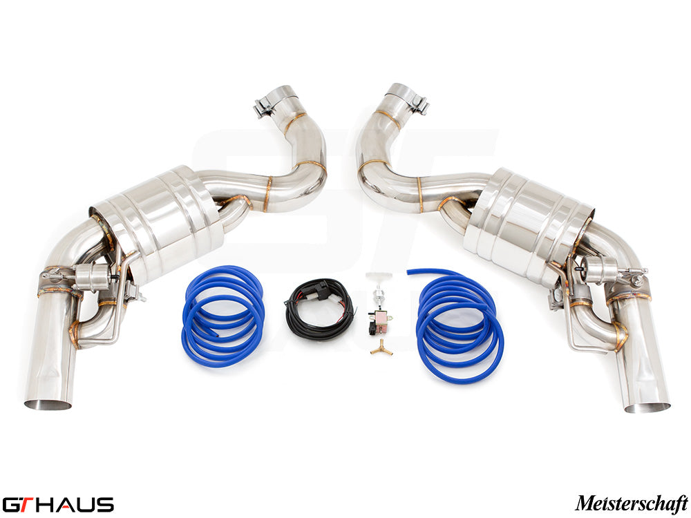 Premium exhaust system for Mercedes-Benz C217 S-Class Coupe S63, featuring stainless steel construction and electronic valve control.