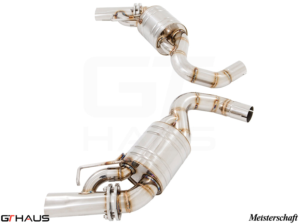 Premium exhaust system for Mercedes-Benz C217 S-Class Coupe S65, featuring stainless steel construction and performance design.