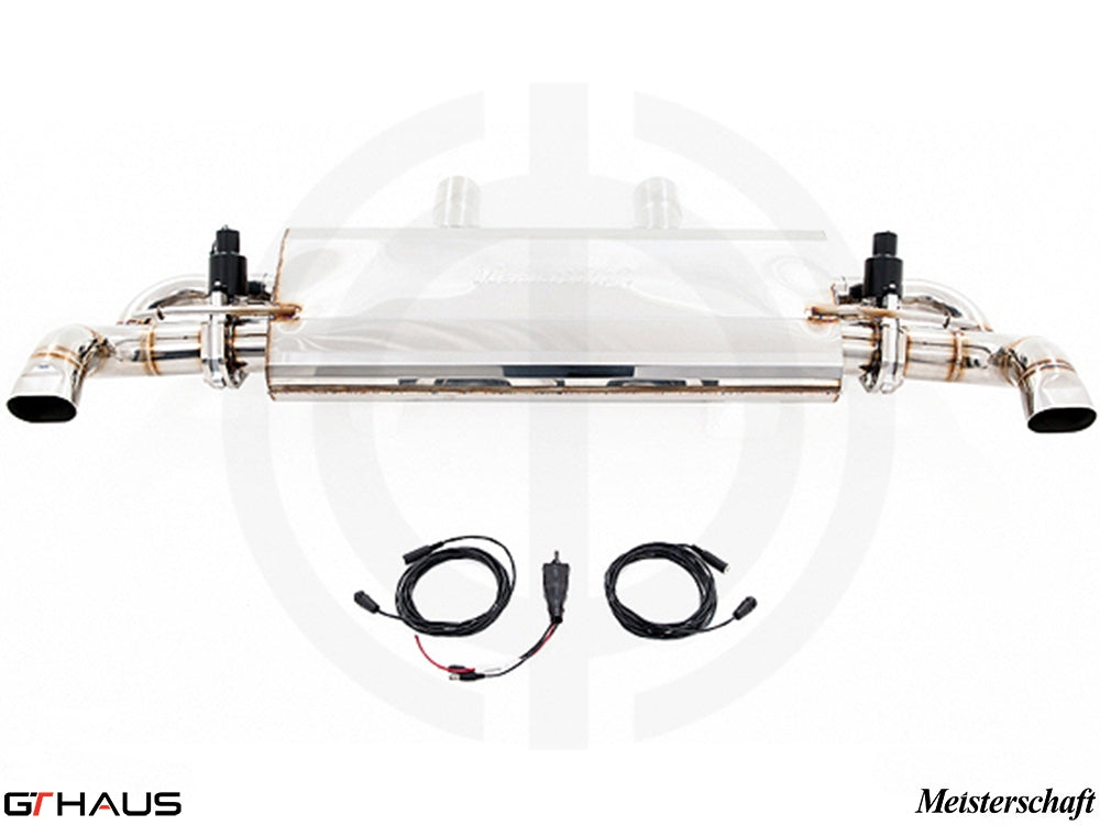 Premium Meisterschaft exhaust system for Mercedes-Benz GLE63s AMG, featuring V8 Bi-Turbo compatibility and electronic valve control.