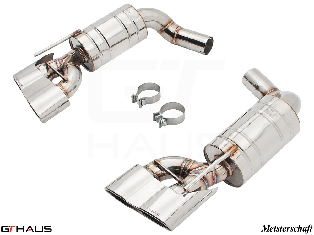 Premium exhaust system for Mercedes-Benz R230 SL-Class SL55 AMG, featuring stainless steel construction and performance design.