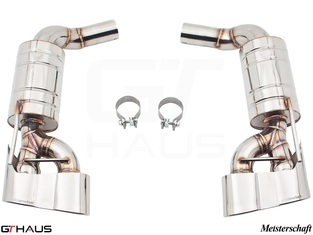 Premium stainless steel exhaust system for Mercedes-Benz R230 SL65 AMG, enhancing performance and sound.