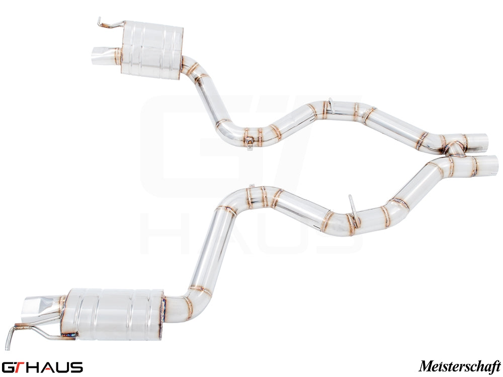 Premium performance exhaust system for Mercedes-Benz R231 SL-Class SL500/550, featuring stainless steel construction and precision design.